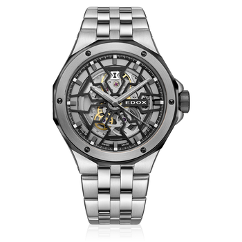 ZEGAREK EDOX  Delfin Mecano Skeleton 85303-3NM-NBG 43mm 20ATM