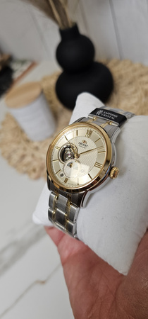 ZEGAREK ORIENT Sun & Moon Open Heart Automatic RA-AS0007S30B