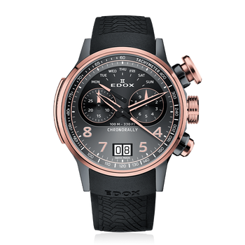 ZEGAREK EDOX Chronorally Chronograph 38003-TINGR-GNR