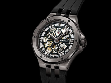 ZEGAREK EDOX Delfin Mecano Skeleton 85303-357GN-NGN