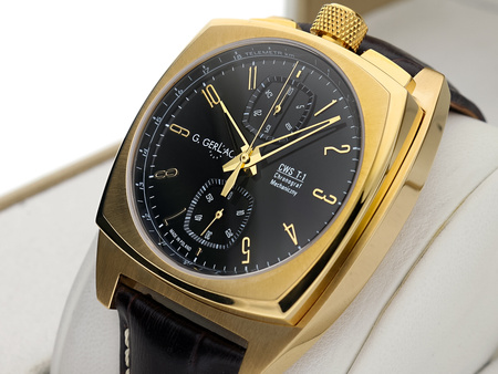 ZEGAREK MĘSKI G. GERLACH CWS T1 BLACK GOLD GGCWSBG