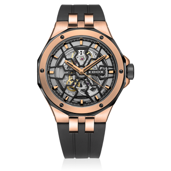 ZEGAREK EDOX Delfin Mecano Skeleton 85303-357RN-NRN
