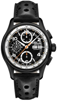 ZEGAREK ATLANTIC Worldmaster Prestige Valjoux Black 55853.46.65