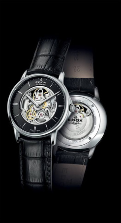 ZEGAREK EDOX Les Bemonts Automatic Skeleton 85300-3-NIN