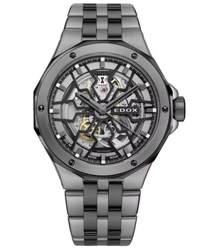 ZEGAREK EDOX Delfin Mecano Skeleton 85303-357GNM-NGN WR200 43mm