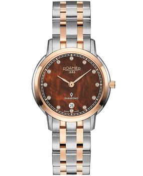 ZEGAREK ROAMER Superslender Ladies Diamond 515811 49 09 50