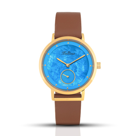 ZEGAREK DAMSKI BALTICUS New Sky Gold Blue Pearl BLT-BALNSGBL