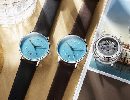 ZEGAREK STERNGLAS S02-LM17-PR07 Lumatik light blue silver, 38 mm