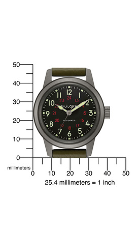 ZEGAREK BULOVA 98A255 Military Hack Automatic