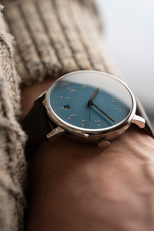 ZEGAREK STERNGLAS S02-LM17-PR07 Lumatik light blue silver, 38 mm