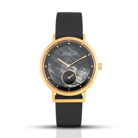 ZEGAREK DAMSKI BALTICUS New Sky Gold Black Pearl BLT-BALNSGB
