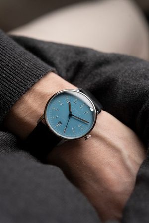 ZEGAREK STERNGLAS S02-LM17-PR07 Lumatik light blue silver, 38 mm