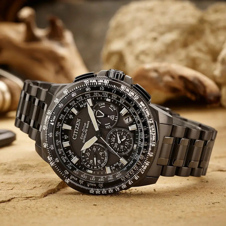 ZEGAREK CITIZEN Navihawk Satellite Wave Titanium CC9025-51E