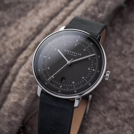 ZEGAREK STERNGLAS Hamburg graphite, 42 mm quartz S01-HH11-VI15