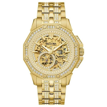 ZEGAREK BULOVA 98A292 AUTOMATIC SKELETON GOLD